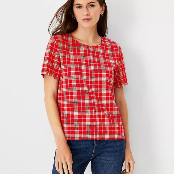 Ann Taylor Tops - NWT Ann Taylor Plaid Knit Top